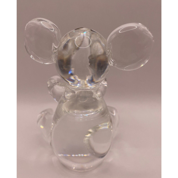 Vintage Handcrafted Art Glass Koala Bear Figurine/Paperweight- Clear Glass - Picture 7 of 9